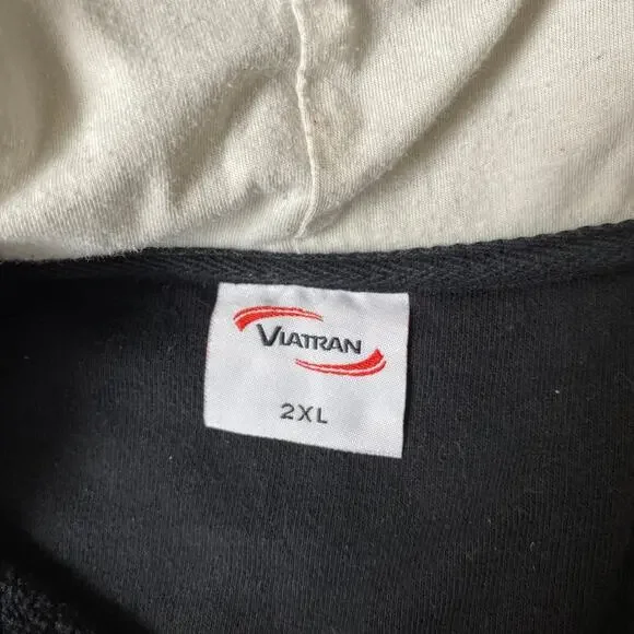 Viatran Huntsville Havoc Hockey Team Hoodie Sweatshirt Mens 2XL Black Colorblock - Picture 5 of 9